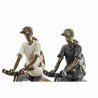 Figurine Décorative DKD Home Decor 24 x 8 x 25 cm Doré Cuivre Couple (2 Unités)