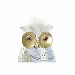 Figurine Décorative DKD Home Decor Blanc Doré Hibou 6,5 x 7 x 13 cm