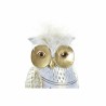 Figurine Décorative DKD Home Decor Blanc Doré Hibou 6,5 x 7 x 13 cm