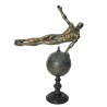 Figurine Décorative DKD Home Decor Doré Résine Gymnaste Moderne (27 x 11 x 39 cm)