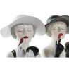 Figurine Décorative DKD Home Decor 26,5 x 20 x 30,5 cm Femme Noir Blanc (2 Unités)