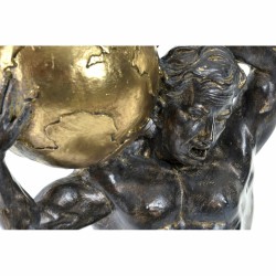 Figurine Décorative DKD Home Decor Homme 23 x 19 x 42 cm Noir Doré