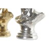 Figurine Décorative DKD Home Decor 24,5 x 17,5 x 36 cm Argenté Doré Buste Néoclassique (2 Unités)