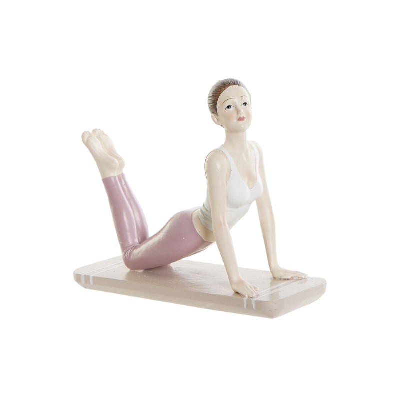 Figurine Décorative DKD Home Decor Rose Yoga Scandi 16 x 6 x 13 cm