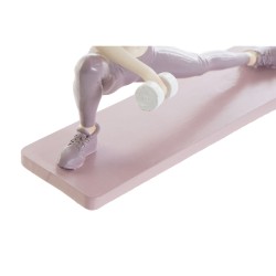 Figurine Décorative DKD Home Decor Rose Yoga Scandi 20 x 8 x 16,5 cm