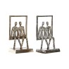 Figurine Décorative DKD Home Decor 18 x 12 x 32 cm Champagne Noir Couple (2 Unités)