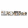 Jeux de plateaux DKD Home Decor Noir Doré Blanc 40 x 30 x 6 cm (2 Unités)