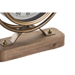 Horloge de table DKD Home Decor Doré Fer Bois MDF Traditionnel 16,5 x 5,5 x 27 cm