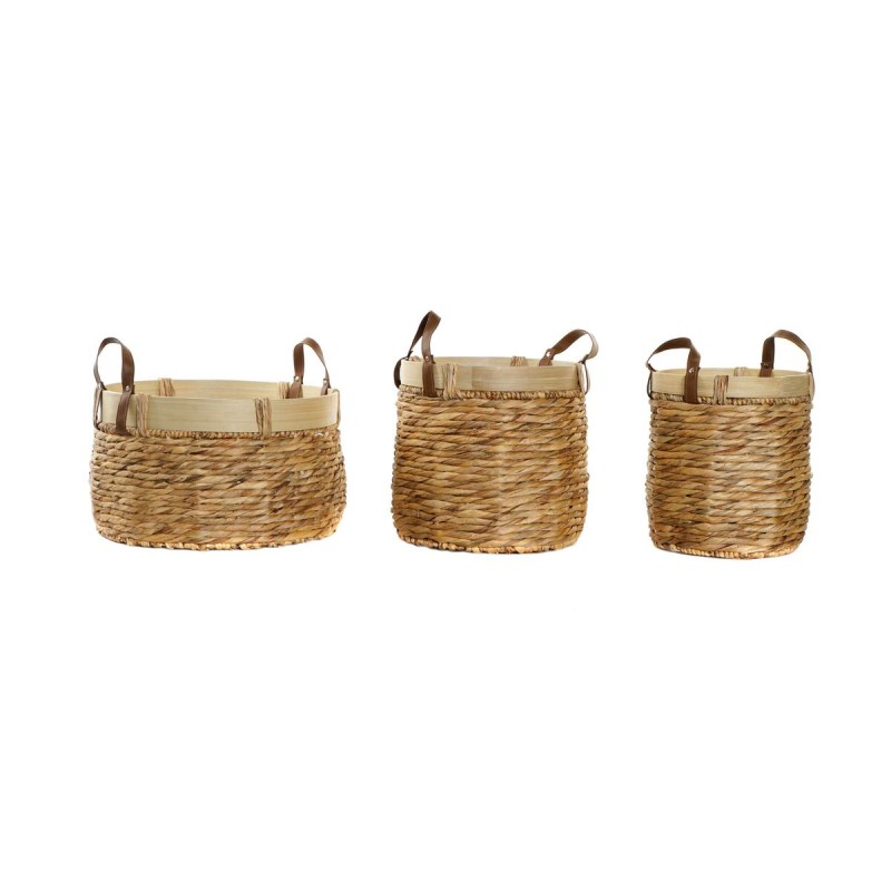 Set de basket DKD Home Decor Bambou Tropical 40 x 40 x 24 cm