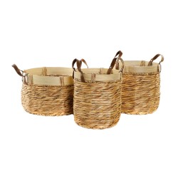 Set de basket DKD Home Decor Bambou Tropical 40 x 40 x 24 cm