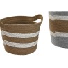 Set de basket DKD Home Decor 33 x 33 x 26 cm Fibre naturelle Boho (2 Unités)