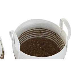 Set de basket DKD Home Decor 38 x 38 x 33 cm Fibre naturelle Boho (2 Unités)