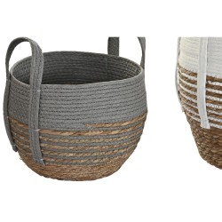 Set de basket DKD Home Decor 38 x 38 x 33 cm Fibre naturelle Boho (2 Unités)