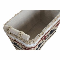 Set de basket DKD Home Decor Polyester Colonial Fibre (39 x 27 x 24 cm)