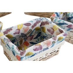 Set de basket DKD Home Decor 49 x 40 x 22 cm Polyester osier Boho (5 Unités)