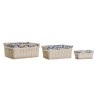 Set de basket DKD Home Decor 49 x 40 x 22 cm Polyester osier Boho (5 Unités)