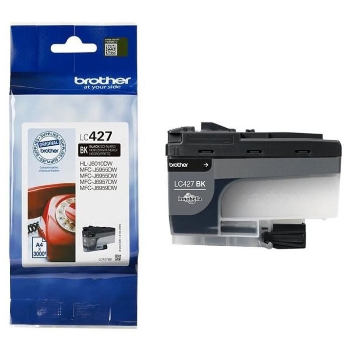 Cartouche d'encre LC427BK - BROTHER - Noir - 3000 pages - Pour Brother