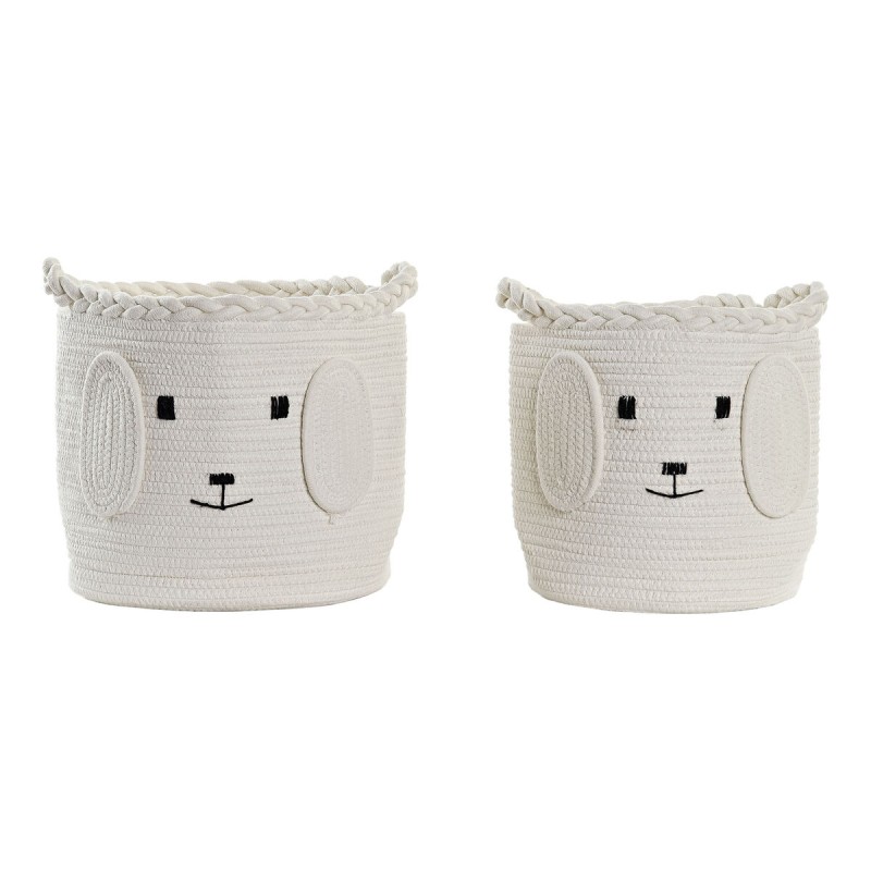 Set de basket DKD Home Decor Coton Enfant (32 x 32 x 28 cm)