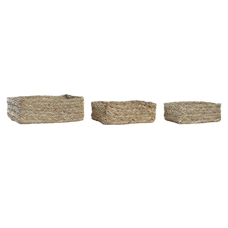 Set de basket DKD Home Decor Fibre naturelle (39 x 24 x 15 cm)