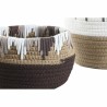 Set de basket DKD Home Decor Fibre naturelle 27 x 27 x 17 cm Boho (2 Unités)