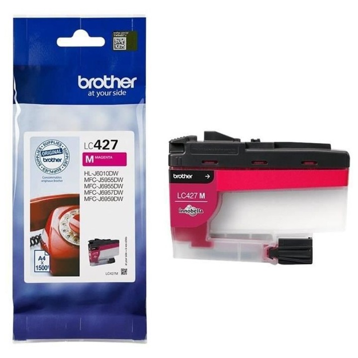 Cartouche d'encre LC427M - BROTHER - Magenta - 1500 pages - Pour Broth