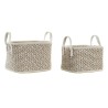 Set de basket DKD Home Decor Coton Jute (26 x 26 x 19 cm)