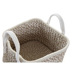 Set de basket DKD Home Decor Coton Jute (26 x 26 x 19 cm)