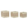 Set de basket DKD Home Decor Métal Fibre Cottage (30 x 30 x 30 cm)