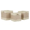 Set de basket DKD Home Decor Métal Fibre Cottage (30 x 30 x 30 cm)