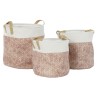 Set de basket DKD Home Decor Toile Polyester 34 x 34 x 35 cm