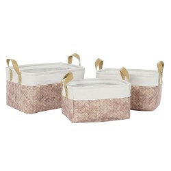 Set de basket DKD Home Decor 36 x 36 x 20 cm Toile Polyester