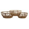 Set de basket DKD Home Decor Rotin Tropical (42 x 42 x 16 cm)