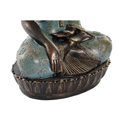 Figurine Décorative DKD Home Decor 29 x 20 x 45,5 cm Buda Turquoise Oriental