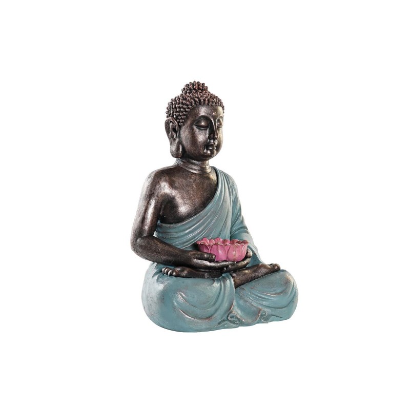 Figurine Décorative DKD Home Decor Buda Turquoise Résine (40 x 33,5 x 60,5 cm)