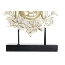 Figurine Décorative DKD Home Decor 27 x 8 x 33,5 cm Noir Doré Buda Oriental (2 Unités)