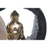 Figurine Décorative DKD Home Decor Noir Doré Buda Oriental 20,8 x 6 x 18,5 cm (2 Unités)