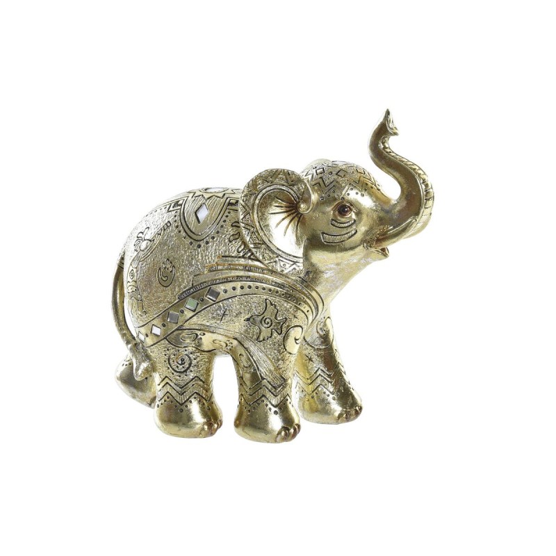 Figurine Décorative DKD Home Decor Doré Eléphant Colonial 19 x 8 x 18 cm