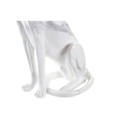 Figurine Décorative DKD Home Decor Gris Blanc Léopard Résine Marbre (25 x 18 x 41 cm)