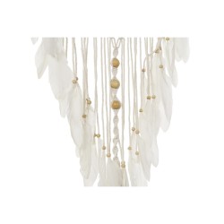 Attrape-rêves DKD Home Decor Plumes Coton Blanc Rotin Boho (52 x 1 x 145 cm) (1)