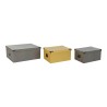 Set de boîtes décoratives DKD Home Decor Métal Carton (3 pcs)