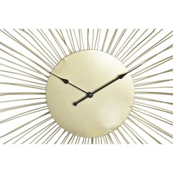 Horloge Murale DKD Home Decor Fleur Doré Métal (57 x 4 x 57 cm)