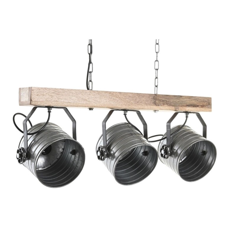 Suspension DKD Home Decor Marron Argenté Fer Bois de manguier 50 W 72 x 16 x 32 cm