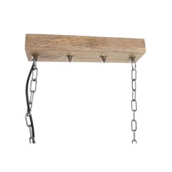 Suspension DKD Home Decor Marron Argenté Fer Bois de manguier 50 W 72 x 16 x 32 cm