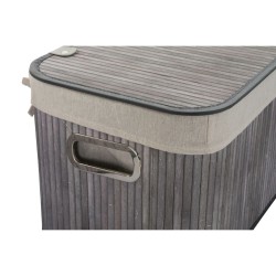 Set de basket DKD Home Decor Beige Gris Bambou Bois MDF 51 x 35 x 33 cm (6 Pièces)