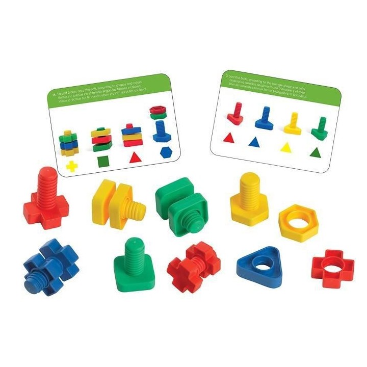 BSM Vis et Boulons - 144 Pieces + Fiches de Travail