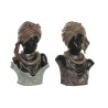 Figurine Décorative DKD Home Decor 26 x 17 x 40 cm Noir Beige Colonial Africaine (2 Unités)