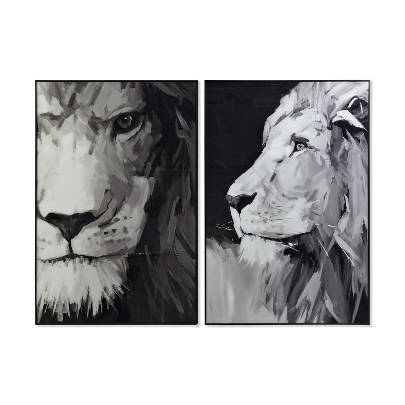 Cadre DKD Home Decor Lion 80 x 4 x 120 cm Colonial (2 Unités)