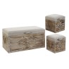 Lot de paniers DKD Home Decor Sapin 80 x 40 x 44 cm Ethnique