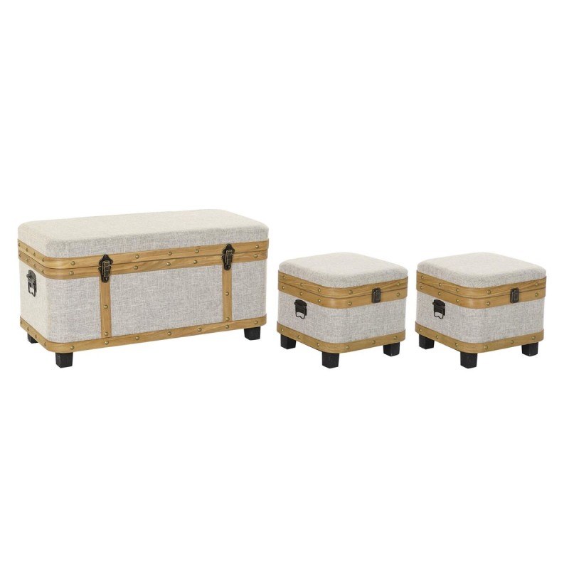 Lot de paniers DKD Home Decor Bois 80 x 42 x 42 cm