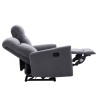 Canapé relax manuel - 2 places - JESS - Tissu gris - L 135 x P 97 x H 98 cm